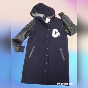New Forever 21 varsity long hood jacket winter coat men S